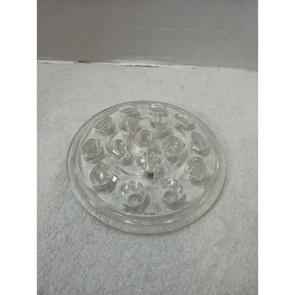 Flower Frog Clear Vintage 16 Hole Glass Floral Arranger 5
